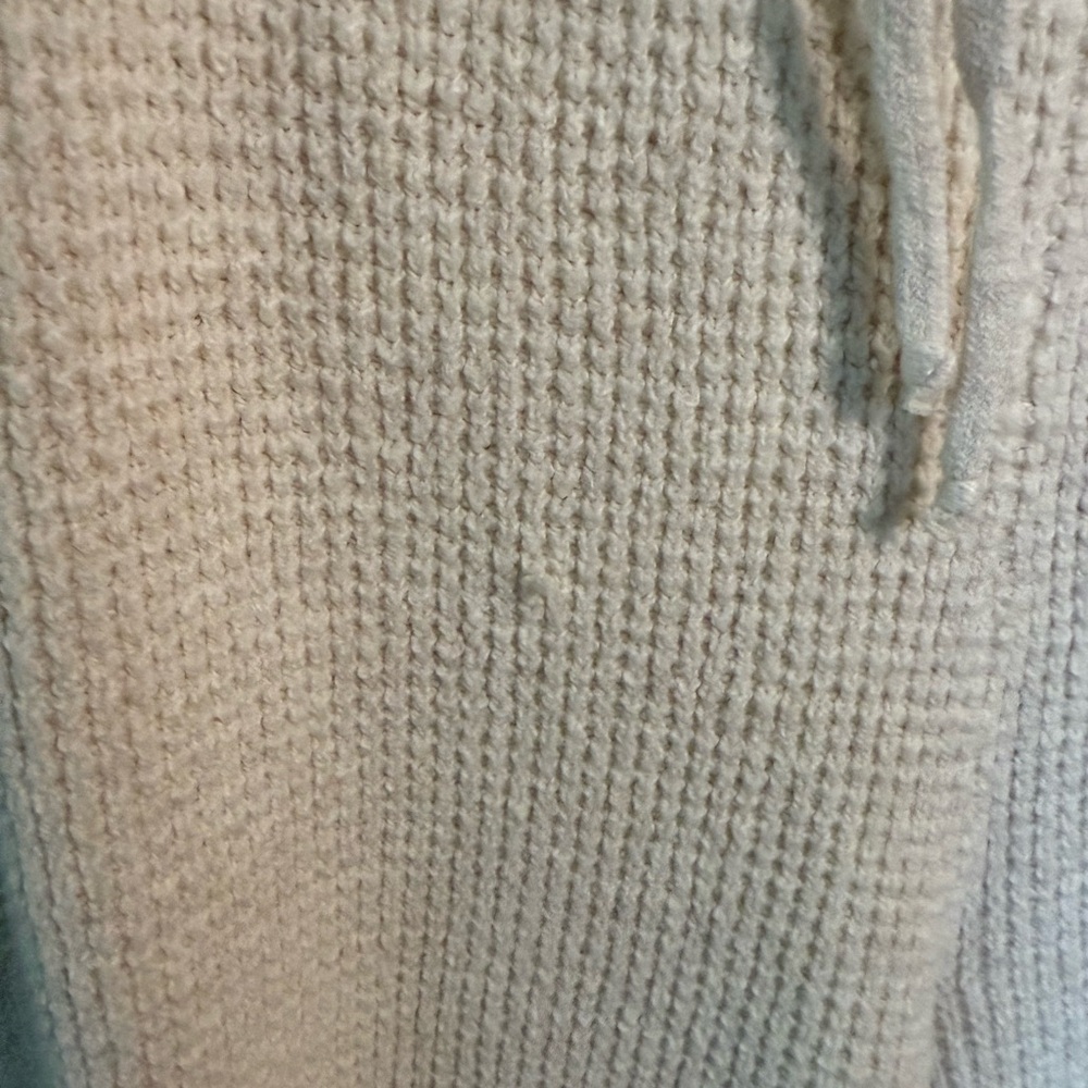 Aerie CozyUp Waffle Knit Crewneck Sweater & Skater Pants two piece Set SZ L - Picture 6 of 11